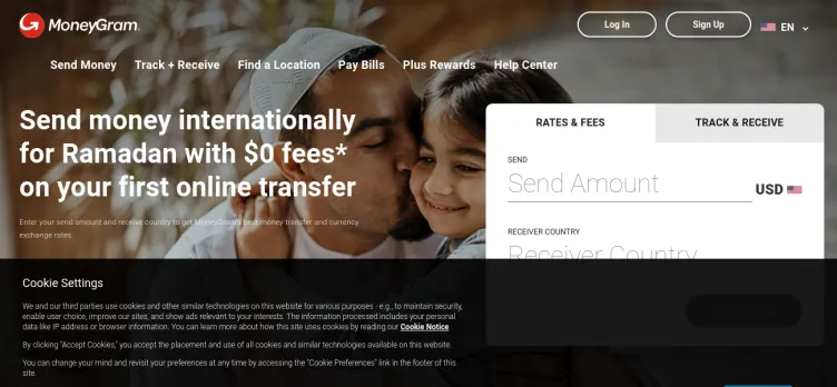 Screenshot MoneyGram Payment Services