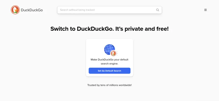 Screenshot DuckDuckGo