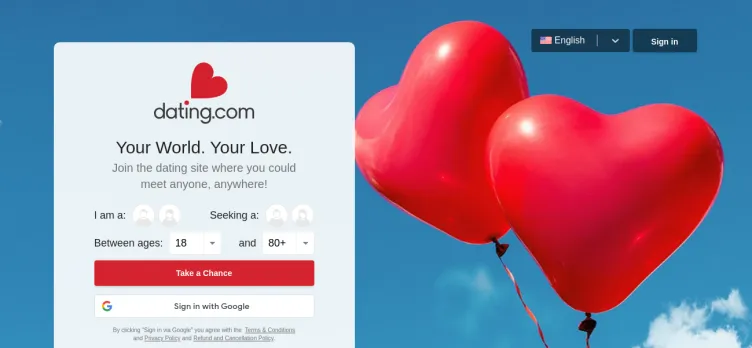 Screenshot Dating.com