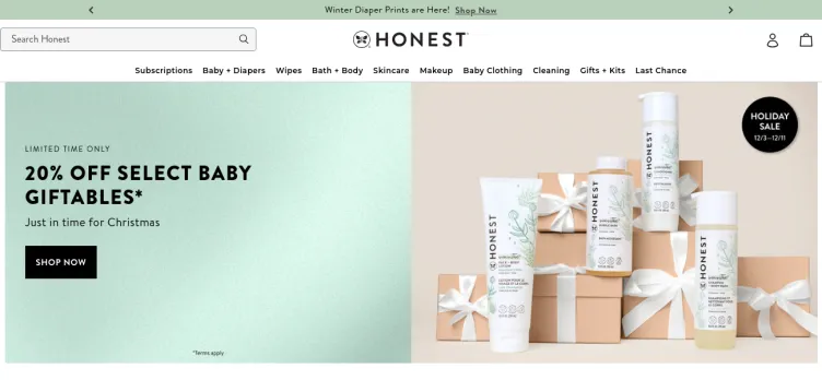 Screenshot The Honest Company