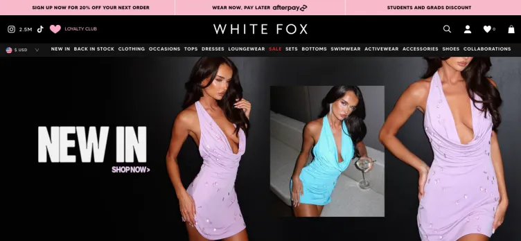 Screenshot White Fox Boutique