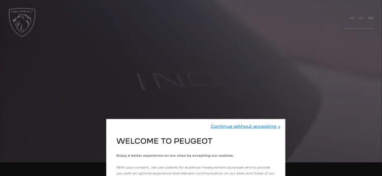 Screenshot Peugeot