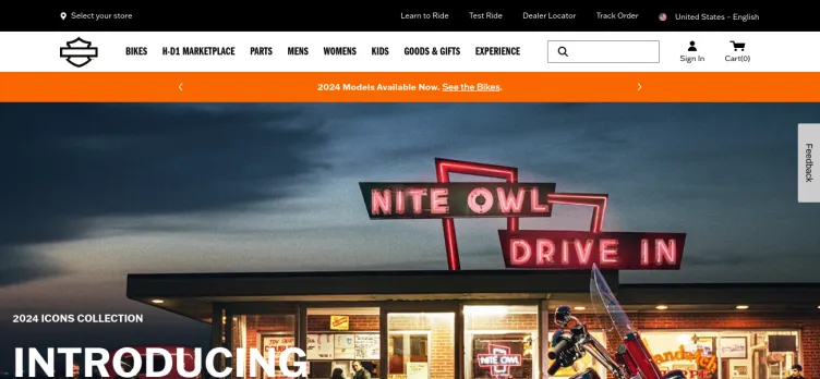Screenshot Harley Davidson