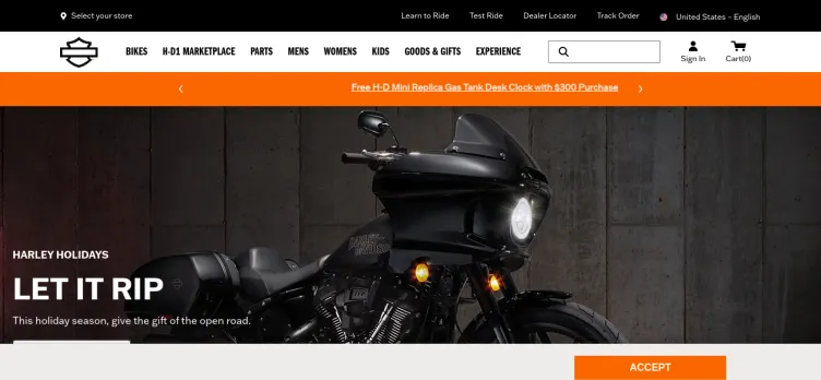 Screenshot Harley Davidson