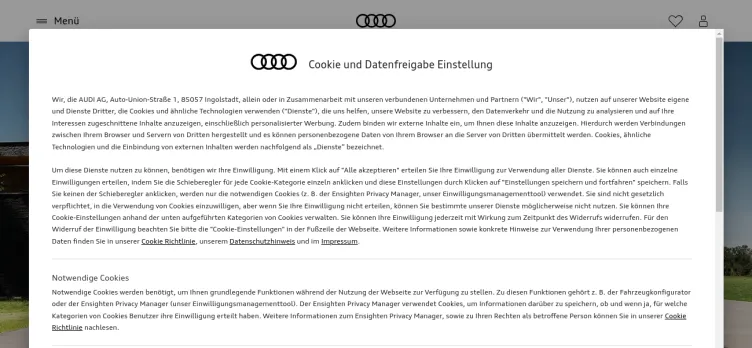 Screenshot Audi