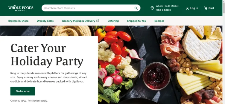 Screenshot Whole Foods Market Services