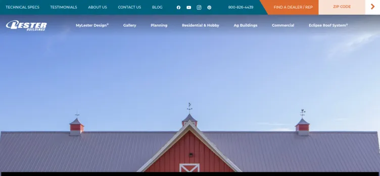 Screenshot Lester Building Systems