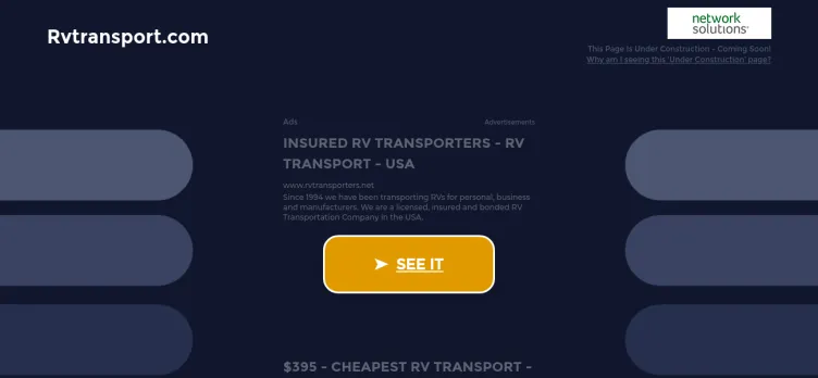 Screenshot RV Transport