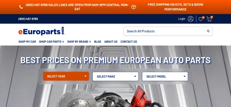 Screenshot eEuroparts.com / OnlineAutoParts.com