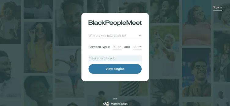 Screenshot BlackPeopleMeet.com