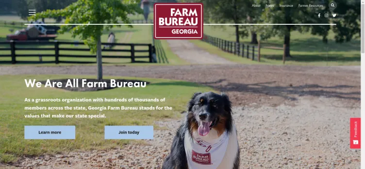 Screenshot Georgia Farm Bureau