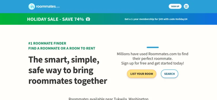 Screenshot Roommates.com