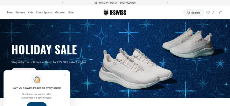 Screenshot K-Swiss Shoes