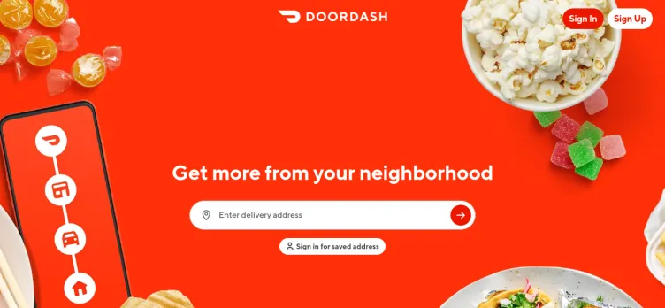 Screenshot DoorDash