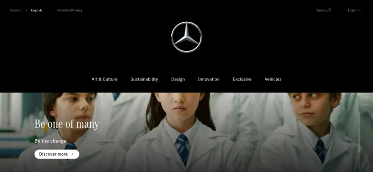 Screenshot Mercedes-Benz International