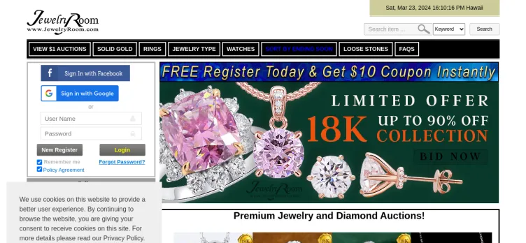 Screenshot JewelryRoom.com