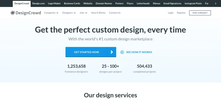 Screenshot DesignCrowd