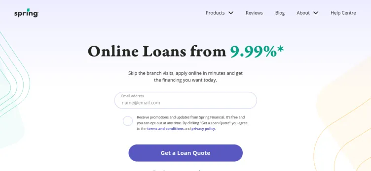 Screenshot Spring Financial