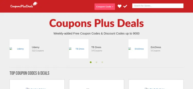 Screenshot Coupons Plus Deals