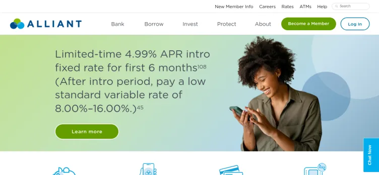 Screenshot Alliant Credit Union