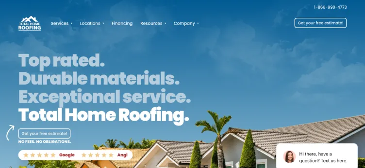 Screenshot Total Home Roofing