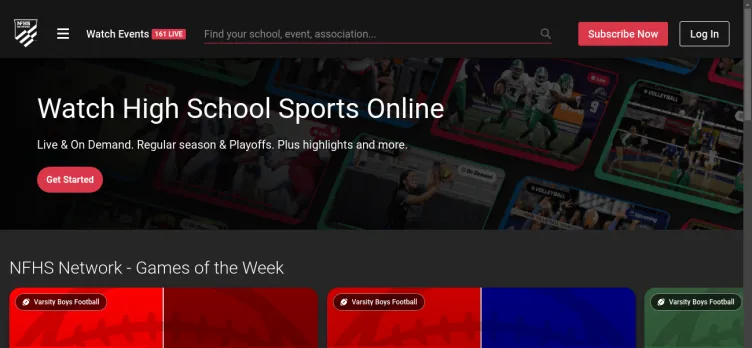 Screenshot NFHS Network