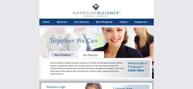 Screenshot American Alliance Casualty Company