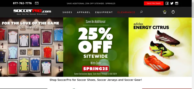 Screenshot Soccerpro.com