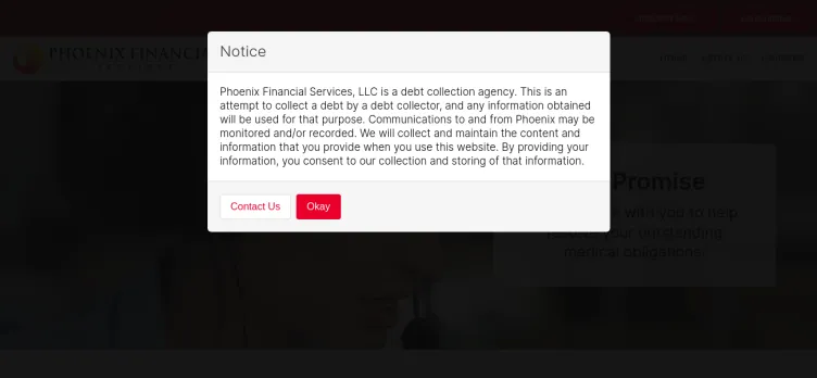 Screenshot Phoenix Financial Services