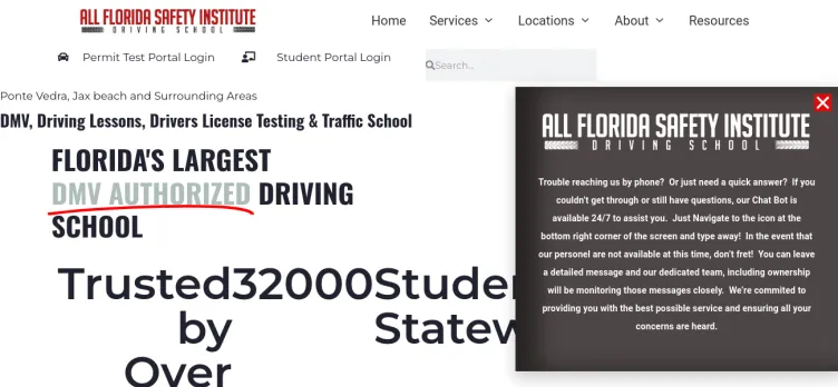 Screenshot All Florida Safety Institute