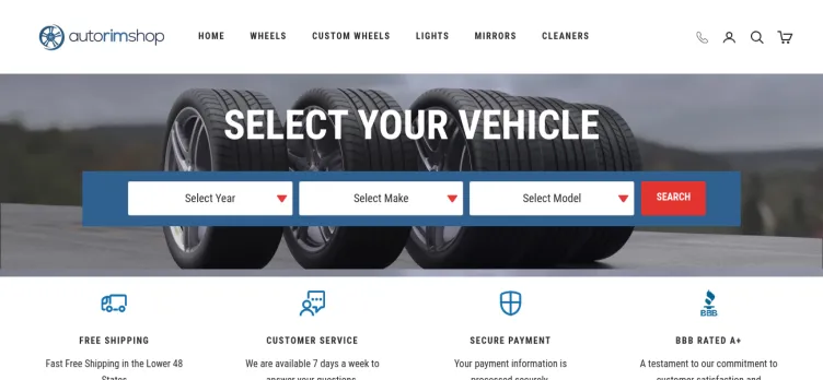 Screenshot Auto Rim Shop National