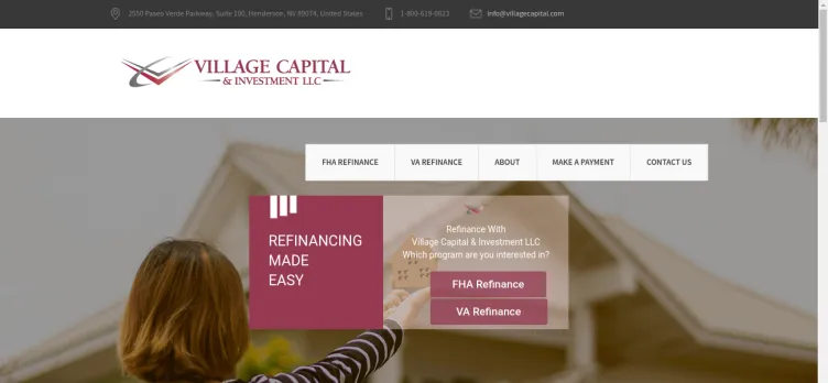Screenshot Village Capital & Investment
