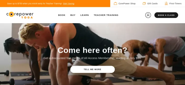 Screenshot CorePower Yoga
