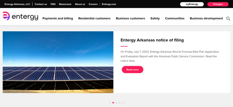 Screenshot Entergy Arkansas