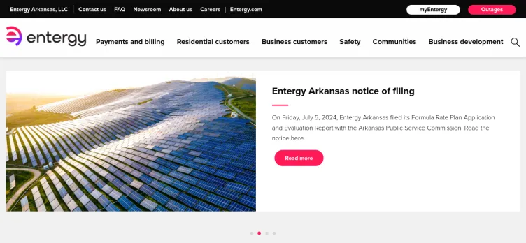 Screenshot Entergy Arkansas