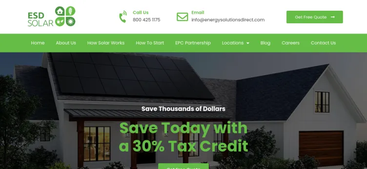 Screenshot Energy Solutions Direct