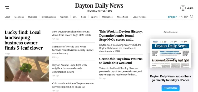 Screenshot Dayton Daily News