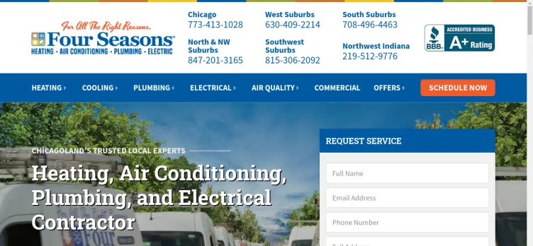 Screenshot Four Seasons Heating & Air Conditioning