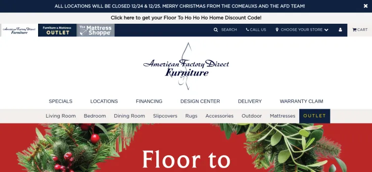 Screenshot American Factory Direct Furniture