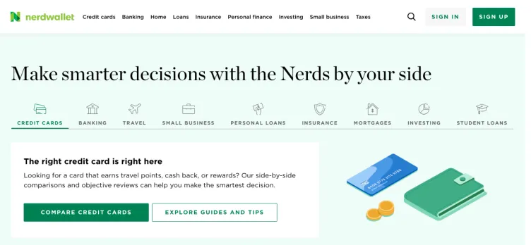 Screenshot Nerdwallet
