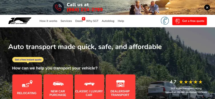 Screenshot SGT Auto Transport