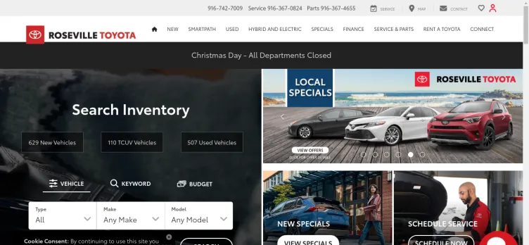 Screenshot Roseville Toyota