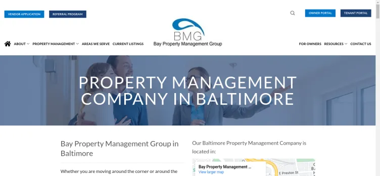 Screenshot Bay Property Management Group