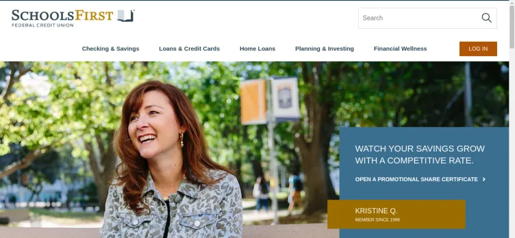 Screenshot Schools First Federal Credit Union