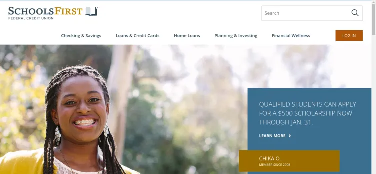 Screenshot Schools First Federal Credit Union