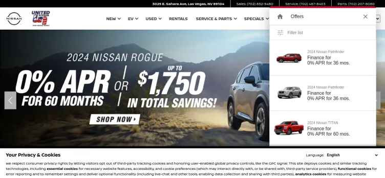 Screenshot United Nissan