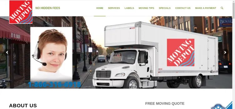 Screenshot Moving Depot USA