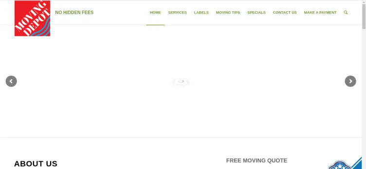 Screenshot Moving Depot USA