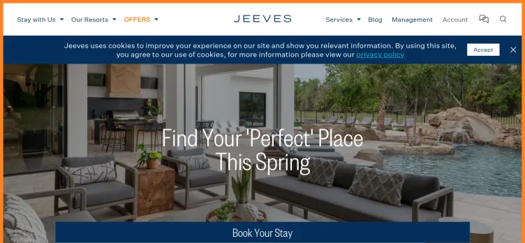 Screenshot Jeeves Florida Rentals