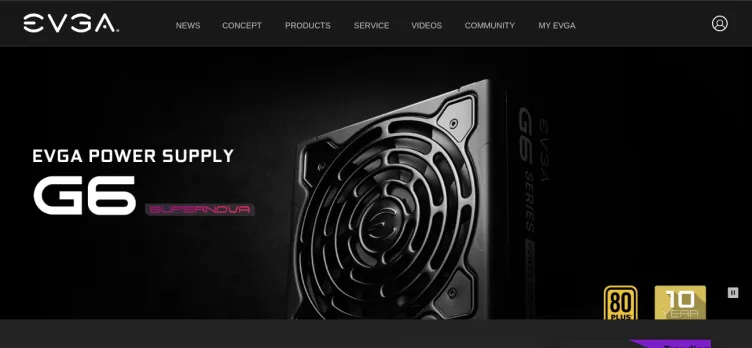 Screenshot EVGA Corporation